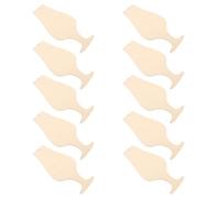 10pcs Paintable Wooden Vase Cutout for Adults, Pre Drilled Beige Wood