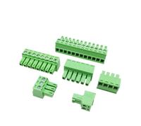 10PCS/Pairs 2EDG 15EDG PCB Screw Terminal Block Connector Pulg Header Socket Green Phoenix Terminal Block 2-24P(Only Plug 10pcs,3.81MM,9P)