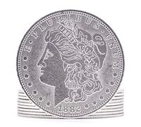 10Pcs Palming Coins Magic Tricks Super Thin Magic Coin Close Up Street Illusion Accessories Appearing/Vanishing Magician Stage Illusion Gimmick Props (Morgan Version)