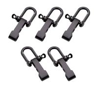 10PCS Paracord Clasp Bracelet Clasp D-Shape Paracord Shackles for Outdoor Survival Bracelets -Black