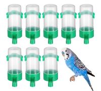 10pcs Parrot Water Feeding Cup Automatic Drinking Bowl Green Plastic | 1.2 Inch Outlet, Simple Sturdy Design, for Doves and Parrots, Practical Home Decoration Piece