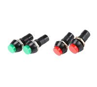 10Pcs PB-305A 12mm PBS-11A Self locked 2pins Button Switch 250V/3A Round Switch Red Green(5 Red 5 Green)