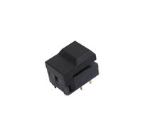 10Pcs PB86-A0 4Pin Momentary SPDT Square Push Button Tact Switch for Stage Equipment Control(10Pcs Black)