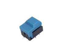 10Pcs PB86-A0 4Pin Momentary SPDT Square Push Button Tact Switch for Stage Equipment Control(10Pcs Blue)