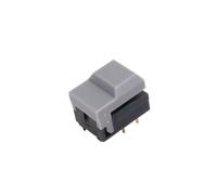 10Pcs PB86-A0 4Pin Momentary SPDT Square Push Button Tact Switch for Stage Equipment Control(10Pcs Grey)