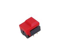 10Pcs PB86-A0 4Pin Momentary SPDT Square Push Button Tact Switch for Stage Equipment Control(10Pcs Red)
