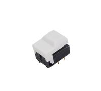 10Pcs PB86-A0 4Pin Momentary SPDT Square Push Button Tact Switch for Stage Equipment Control(10Pcs White)