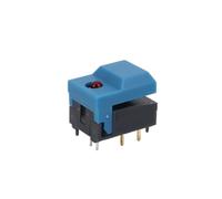 10Pcs PB86-A1 6Pin With LED Momentary SPDT Square Push Button Tact Switch for Stage Equipment Control(10Pcs Blue)