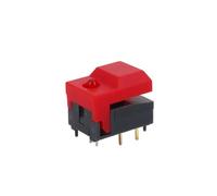 10Pcs PB86-A1 6Pin With LED Momentary SPDT Square Push Button Tact Switch for Stage Equipment Control(10Pcs Red)