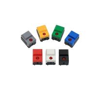 10pcs PB86-A1 Red LED 6-Pin Momentary PCB Mount SPDT Square Button Tactile Switch for Stage Equipment Control(10Pcs Grey)