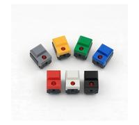 10Pcs PB86-A1 Red LED 6Pin Momentary PCB SPDT Square Push Button Tact Switch For Stage Equipment Control BIANMTSW(10Pcs Grey)