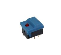 10Pcs PB86-B1 Large Cap Red LED Momentary 6Pin SPDT Stage Control Push Button(10Pcs Blue)