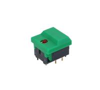 10Pcs PB86-B1 Large Cap Red LED Momentary 6Pin SPDT Stage Control Push Button(10Pcs Green)