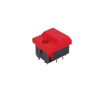 10Pcs PB86-B1 Large Cap Red LED Momentary 6Pin SPDT Stage Control Push Button(10Pcs Red)