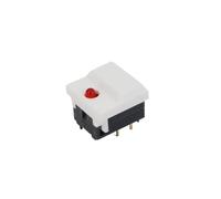 10Pcs PB86-B1 Large Cap Red LED Momentary 6Pin SPDT Stage Control Push Button(10Pcs White)