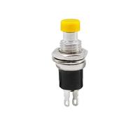 10Pcs PBS-110 7MM Button Switch Press The Reset Switch Momentary ON OFF Push Button Switch Normally Open NO(Yellow)