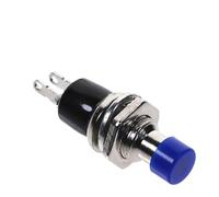 10Pcs PBS-110 7MM Momentary Push Button Switch Press The Reset Switch Momentary ON OFF Push Button Micro Switch Normally Open NO(Black)