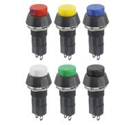 10PCS PBS-11A 12mm self-locking Plastic Push Button Switch Latching Switchs 1A 250V AC 2PIN PBS-11B(Yellow,Momentary)