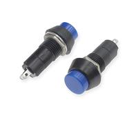 10PCS PBS-11A Circular Self-Locking Small Waterproof button Switch 12mm 1A 250VAC Nut Fixation Water Dispenser Push Switch(K104c030-Blue)