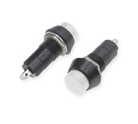 10PCS PBS-11A Circular Self-Locking Small Waterproof button Switch 12mm 1A 250VAC Nut Fixation Water Dispenser Push Switch(K104f030-White)