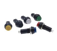 10pcs PBS-11A PBS-11B 12mm self-locking Self-Recovery Plastic Push Button Switch momentary 3A 250V AC 2PIN 6Color PB-305A switch(PBS-11 green,Self Locking)