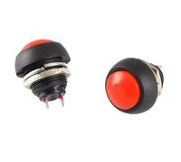 10pcs PBS-33B 12mm Mini Push Button ON OFF Momentary Switch 2 Pin Waterproof Power Reset Non-locking Switch(Red)