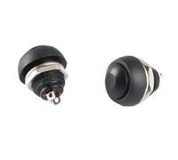 10pcs PBS-33B 12mm Mini Push Button ON OFF Momentary Switch 2 Pin Waterproof Power Reset Non-locking Switch(Black)