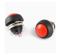 10pcs PBS-33B 12mm Push Button ON OFF Momentary Switch 2 Pin Waterproof Power Reset Non-locking Switch IDGTTLDF(Red)