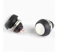 10pcs PBS-33B 12mm Push Button ON OFF Momentary Switch 2 Pin Waterproof Power Reset Non-locking Switch(W)