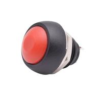 10pcs PBS 33Bl Plastic Push Button Round Head ON OFF Momentary Switch 2 Pin 12mm Waterproof Power Reset Non-locking(Orange)