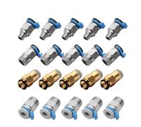 10pcs PC4-M10 Straight Pneumatic Fitting Push To Connect + PC4-M6 Quick In For 3D Printer Extruder JP4-01 PC4-01(Type A)