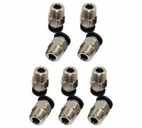 10pcs PC4-M6 Pneumatic Connector Fittings Bowden Tube Coupler Male Straight PTFE Tube Push for E3D-V6 Bowden Extruder Compatible with Ender-3 Ender-3 V2 3D Printers (Pack of 10pcs)