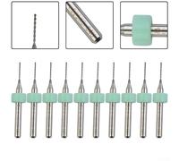 10pcs PCB Drill Bits Set, Carbide Drill Bit Assortment for Circuit Board, Acrylic, Wood, PVC, Aluminium, Precision Rotary Tool Accessories with Sizes 0.1mm to 1.0mm for DIY and Workshop(0.6mm)