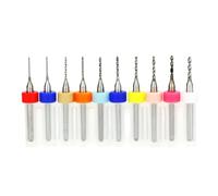 10pcs PCB Micro Drill Bit Set 0.1-3.175mm Tungsten Carbide Printed Circuit Board with 1/8" Fixed Shank Mini CNC Drilling Tools,PCB 1.4mm 10pcs