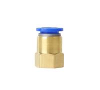 10pcs PCF air Pipe Connector 4 6 8 10 12mm Hose Tube 1/8 3/8 1/2 1/4 Female Thread Brass Pneumatic Connector Quick Connector Pneumatic Connector(PCF4-01)