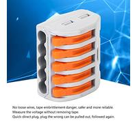 10pcs PCT-215 5 Way Wiring Connectors Premium Nylon Terminal Blocks Quick Plug-in Electrical Cable Connection Reliable for Lighting