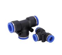 10PCS PE PEG Pneumatic Air Connector 3 Way T-Shaped Plastic 4/6/8/10/12mm(PEG 12-8)
