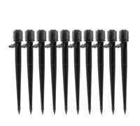 10pcs PE Plastic Drip Irrigation Spikes for Garden Watering Compatible with 4mm 7mm Hose Lines for Lawn Flower Beds and Greenhouse Use (Black)
