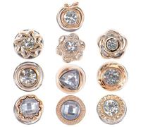 10pcs Pearl Button Covers Clip On for Women,Ymapinc No Sew Buttons for Clothes, Women's Brooches Pins, Decorative Brooch Buttons, Small Brooch Safety Pin for Shirt, Cardigan, Bag, Hat