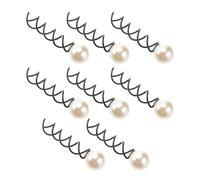 10pcs Pearl Spiral Hairpin Metal Decorative Accessory Ladies