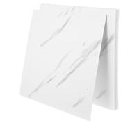 10pcs Peel and Stick Marble Tiles White PVC Wall Covering | Versatile Use, Realistic Texture, Easy Installation, Waterproof, Stylish Luxurious Look for Kitchen and Bedroom