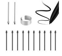 10Pcs Pen Tips + 2 Pcs Titanium Alloy Replacement Compatible with Re-markable 2,Soft Pen Tips Replacement for Marker 1/2 Stylus Marker P-en Plus, Supports 4096 Pressure Sensitivity/Tilt, Includes Tool