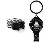 10pcs Personalised 4 in 1 Multi Function Bottle Opener, Nail Clipper, Wedding Favours Brewery, Private Customised, Black, Multitool Gifts for Men