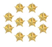 10PCS Personalised Badges, Gold Stars Badge & Gold Star Set Brooch, Classic Lapel For Independence Day And Labor Theme Parties