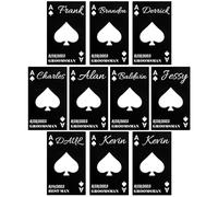 10PCS Personalised Bottle Openers Credit Card Size, Groomsmen Best Man Gifts for Wedding Bachelor Party, Stainless Steel Beer Bottle Opener, Spade A Black