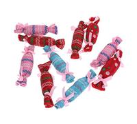 10Pcs Pet Christmas Series Colorful Candy Chew Toys for Dogs Cats Puppies Kitties Teething Cleaning Soft Safe Holiday Fun