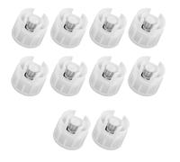 10pcs PET Waterer Gravity Valve Cap Replacement White Metal Spring | Plastic Cover, Easy Cleaning, Fast Swap Component for PET Bowls, Dispensers and Emergency Repairs in Multi-pet Households
