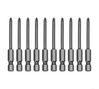 10PCS PH1 Cross Screwdriver Bits Heat-Treated Steel for Magnetic Tip, 1/4 Inch Hex Shank for Electric Drill, Woodworking and Metalworking