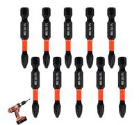 10pcs PH2-50mm Pozi-Drive 2 Impact Duty Screwdriver Drill Driver Bits Sets,Anti-Slip Strong Magnetic Head Phillips Screwdriver Bits,Suitable for Furniture Assembly,Home Appliance and Mechanical Repair