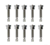 10pcs PH2 Drywall Screwdriver Bits with Depth Stop, 50mm Hex Shank Plasterboard Screw Setter for Gypsum Board Installation, Chrome Vanadium Steel Drill Bit Set